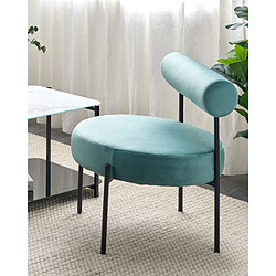 Beliani Fauteuil ALPHA Velours Turquoise