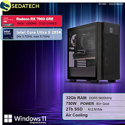 Sedatech Workstation ATX • Intel Core Ultra 9 285K • RX 7900 GRE • 32Go DDR5 • 2To SSD M.2 • Windows 11