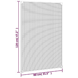 vidaXL Moustiquaire magnétique pour fenêtres blanc 80x120 cm pas cher