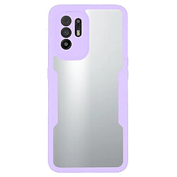 Coque en TPU + acrylique violet pour votre Oppo F19 Pro+ 5G/A94 5G/Reno5 Z 5G