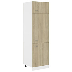 vidaXL Armoire de réfrigérateur Chêne sonoma Bois d’ingénierie