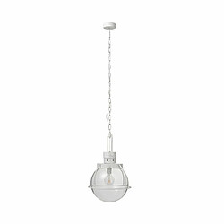 Mes Suspension 1 lampe 40x40x180 cm en verre et fer blanc