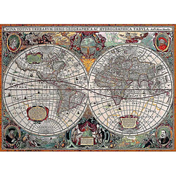 Universal 8 x 8 pouces boîte antique carte du monde Mo puzzle (1000 pièces)