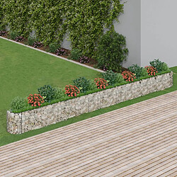 Maison Chic Jardinière,Lit surélevé - Bac à fleurs - pot de fleur à gabion Fer galvanisé 610x50x50 cm -GKD61301