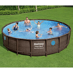 Bestway Power Steel 549x122 cm II Piscine hors-sol - Tritech renforcé 3 couches - Capacité 23 062 L - Pompe filtrante incluse