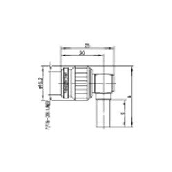 TELEGÄRTNER connecteur à angle TNC coaxial G1 (RG-58C/U)