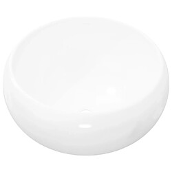 vidaXL Lavabo ronde Céramique Blanc 40 x 15 cm