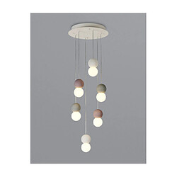 Luminaire Center Suspension Galaxia Ciment blanc, gris, rouge