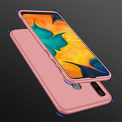 Wewoo Coque Rigide Étui pour PC à couverture intégrale à trois étages Galaxy A20 / A30 or rose