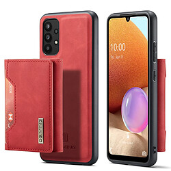 Dg.Ming Coque en TPU avec béquille à trois volets, détachable, magnétique, hybride avec fonction de charge rouge pour votre Samsung Galaxy A32 4G (EU Version)