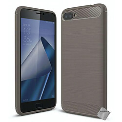 Htdmobiles Coque silicone gel carbone pour Asus Zenfone 4 Max ZC520KL + film ecran - GRIS