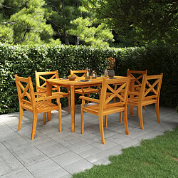 vidaXL Table de jardin 160x90x75 cm Bois d'acacia solide