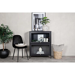 Venture Home Commode 2 portes en acier Bakal noir.