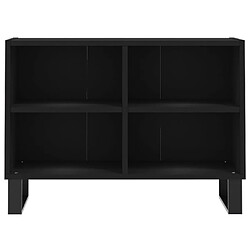 Avis vidaXL Meuble TV noir 69,5 x 30 x 50 cm bois d'ingénierie