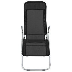 Avis Helloshop26 Chaises longues transat pliables 2 pices textilène noir 02_0011951