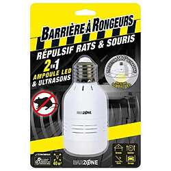 BARRIERE A RONGEURS Répulsif rats et souris ampoule LED & Ultrasons 2 en 1