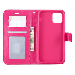 Acheter Wewoo Coque Étui en cuir à rabat pour porte-cartes et porte-cartes cadre photo et cadre iPhone 11 Pro rose