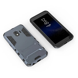 Wewoo Coque antichoc PC + TPU pour Galaxy J2 Core, avec support (Bleu marine)