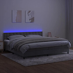 Acheter Sommier à lattes,Cadre à lattes de lit pour Adulte matelas et LED Gris clair 200x200 cm -MN96437