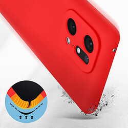 Avis Avizar Coque Oppo Find X5 Pro Silicone Semi-rigide Finition Soft-touch Fine Rouge