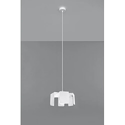 Luminaire Center Plafonnier Tulip Acier blanc 1 ampoule 110cm