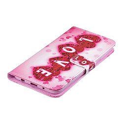 Acheter Wewoo Housse Coque Etui à rabat horizontal Love Pattern pour Galaxy M10avec porte-cartes et