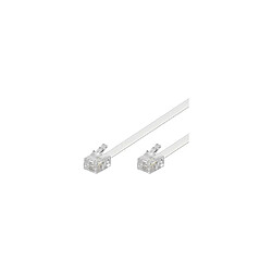 TEL 6P4C/RJ11 1000 BLANC 10m