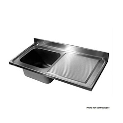 Plonge Evier Inox Gamme 700 - L 1200 mm - Combisteel