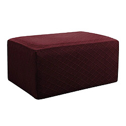 Avis Pouf De Rangement Tabouret Couverture Tabouret Stretch Grille Housse Vin Rouge