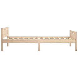 Avis Maison Chic Lit adulte - Lit simple Cadre de lit,Structure du lit Contemporain Bois de pin massif 90x200 cm -MN88113