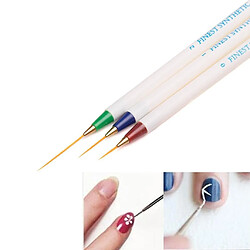 Avis 3 Stylos Gel UV Ongles en Acrylique Brosses à Ongles Peinture 3D Parsemant Dotting Nail Art Design