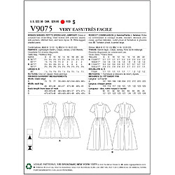 Avis Vogue Patterns V9075E5 14/16/18/20/22 Patron de Couture Robe et Combinaison