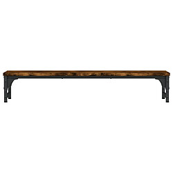 Avis vidaXL Support de moniteur chêne fumé 85x23x15,5 cm bois d'ingénierie