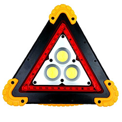 Wewoo Multi-fonctions Triangle Rechargeable Blanc COB + Voyant D'alerte D'urgence LED Rouge