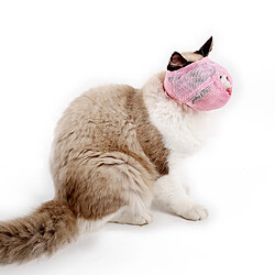 Maquillage réglable Cat Muzzle Pet Anti-bark Muzzle Cat Grooming Muzzle S Pink pas cher