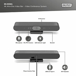 DIGITUS All-In-One VideoBar Mini 4K VideoconferenceSystemSet ePTZ pas cher