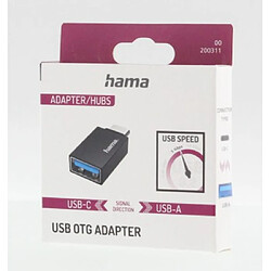 HAMA Adaptateur USB-OTG, fiche USB-C - port USB, USB 3.2 Gen1, 5 Gbit/s