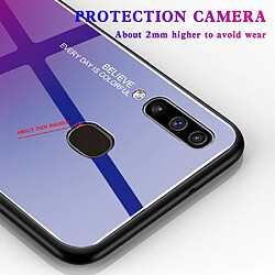 Avis Wewoo Coque Pour Galaxy A60 Gradient Color Glass Case Violet