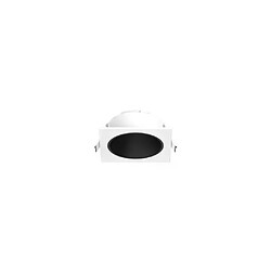 Collerette Basse Luminance IP20 82mmx82mm Blanc/Noir - perçage