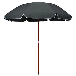 Maison Chic Parasol Jardin | Parasol avec mat en acier 240 cm Anthracite - GKD73787