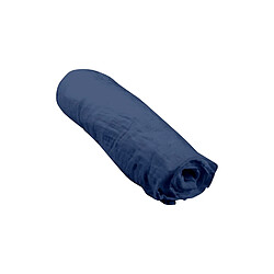 Toilinux Drap housse en gaze de coton - 100% Coton - 70 x 140 cm - Bleu foncé