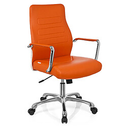 Chaise de bureau / Fauteuil de direction TEWA simili-cuir orange hjh OFFICE