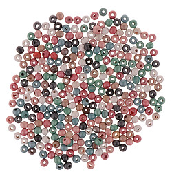 Acheter 1 paquet Perles en bois Grand trou Entretoise Perle pour la fabrication de bijoux 6mm 300pcs