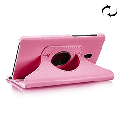 Wewoo Etui en cuir à rotation horizontale à 360 degrés avec texture Litchi pour Galaxy Tab A 10.5 T590 / T595 / T597, avec support (Rose)