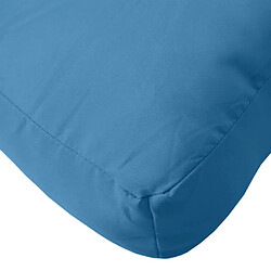 Acheter vidaXL Coussin de palette bleu mélangé 60x60x10 cm tissu