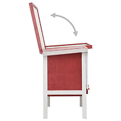 Acheter Helloshop26 Clapier d'extérieur 1 niveau 90 x 45 x 65 cm rouge bois 02_0000585