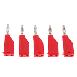 5pieces 4mm Banana Plug pour sondes de test Instrument Instrument Meter Connector rouge