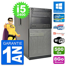 PC Tour Dell OptiPlex 9010 Intel i5-2400 RAM 8Go Disque 500Go Windows 10 Wifi - Occasion