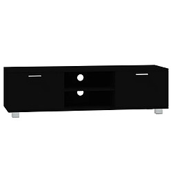 vidaXL Meuble TV Noir 140x40,5x35 cm Bois d'ingénierie