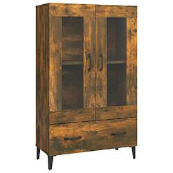 vidaXL Buffet haut Chêne fumé 70x31x115 cm Bois d'ingénierie